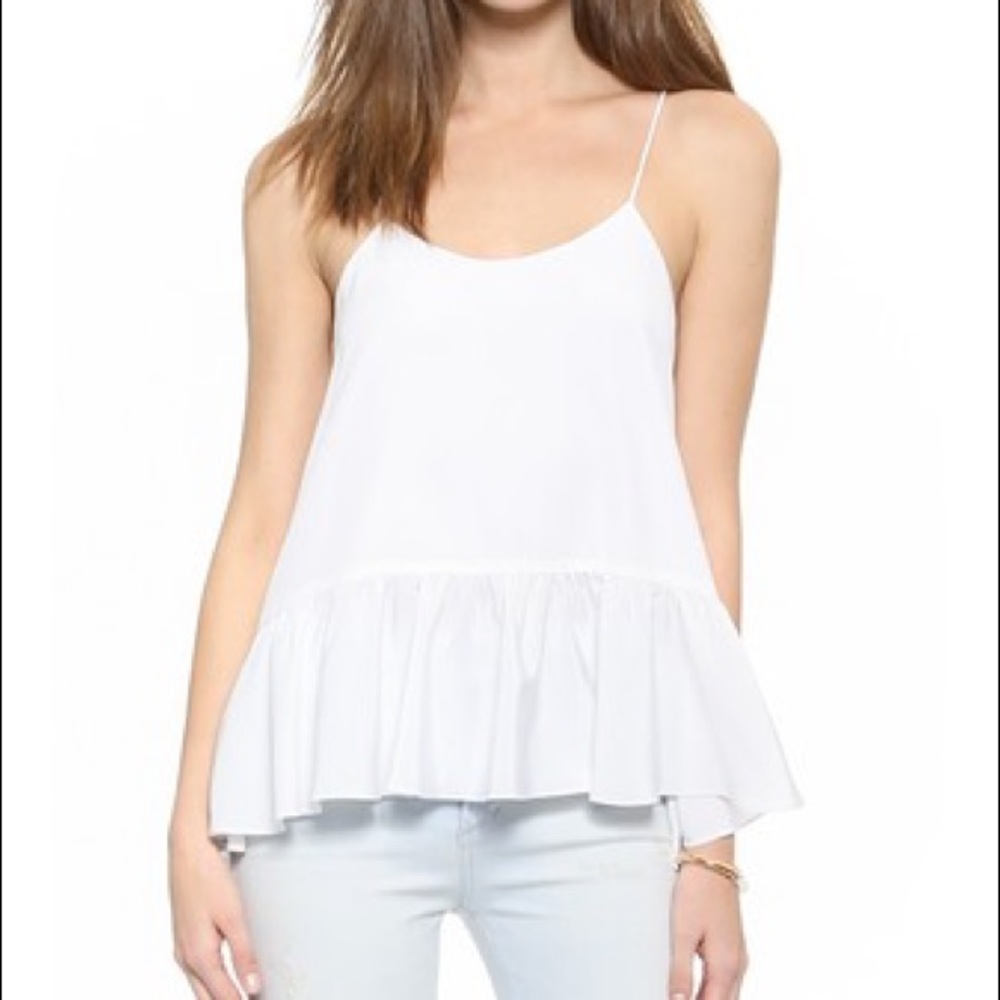 Clu white peplum camisole